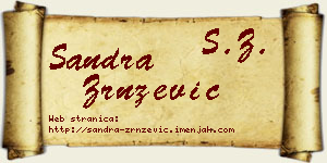 Sandra Zrnzević vizit kartica